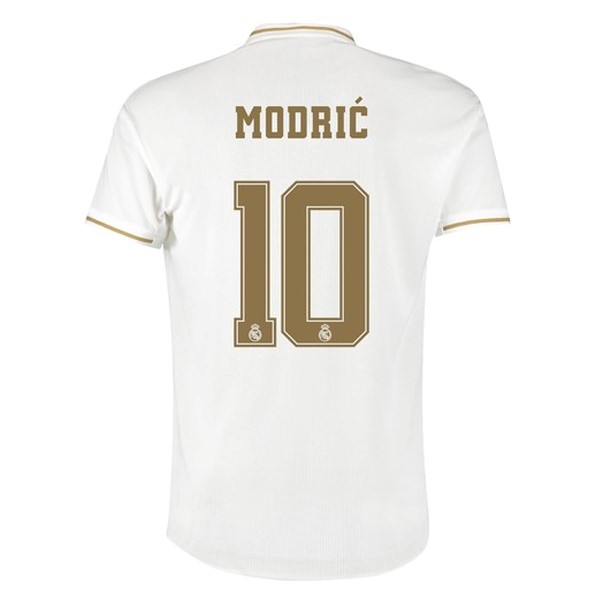 Camiseta Real Madrid NO.10 Modric 1ª 2019/20 Blanco